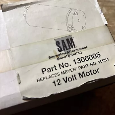 Sam Snowplow Parts 3  Motor #1306005 For Meyer Snowplows Replaces Meyer 15054 • $69.95