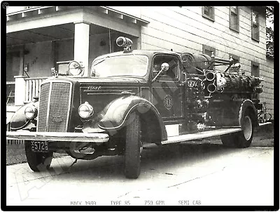 Mack Truck New Metal Sign: Type 85 Fire Truck - 1939 - Large Size • $33.88