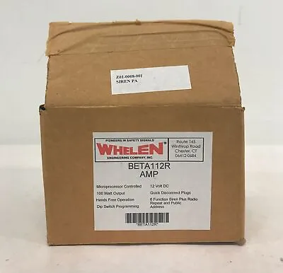 NEW Whelen BETA112R Hands Free 8-Mode Remote Siren Amplifier 12VDC 100W • $51.99