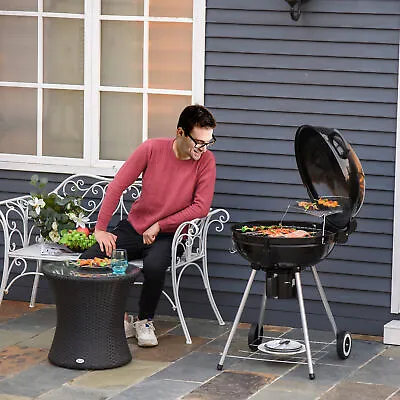 Portable Kettle Charcoal BBQ Grill Outdoor Barbecue Picnic Party Camping • £67.99