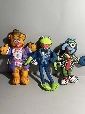 THE MUPPETS Vtg. 1998 Plush Toy Set Kermit Gonzo Fozzie Blockbuster • $15