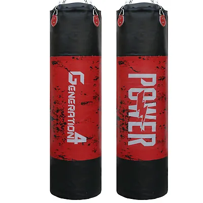 5Ft Punch Bags Cowhide Leather Punching Boxing Punchbag MMA Muay Thai Training • $99.99