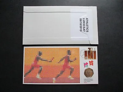 ATHLETICS TRACK - LONDON 2012 OLYMPIC  B/U  50p COIN AND STAMP COVER # 02169 • £10