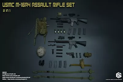 1/6 E&S 06032 USMC M16A4 ASSAULT RIFLE SET (2 Rifles!) • $95