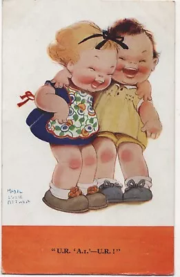 Humorous Postcard 'U.R. A.I. U.R.!' Two Girls Laughing Mabel Lucie Attwell • £3