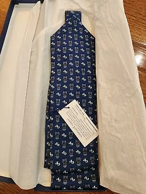 VINEYARD VINES Golf Clubs Tie Blue 100% Silk Made In USA • $29.99