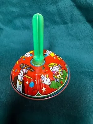 Vintage Mid Century Tin Noise Maker Colorful Clowns • $0.99