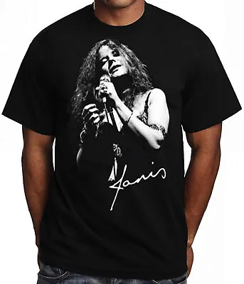 Janis Joplin N ROCK Black T Shirt • $11.99