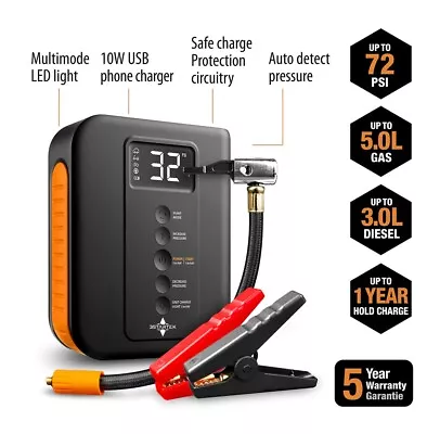 3Startek 3 In 1  Jump Starter Air Pump & Power Bank Kit W/ Complete Accessories • $179