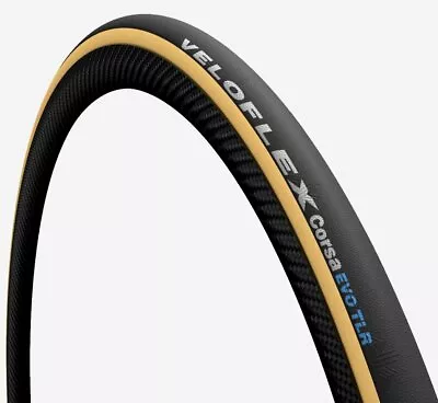 Veloflex Corsa EVO TLR Tubeless  Black / Gum (tan) / ALL SIZES • $65.95