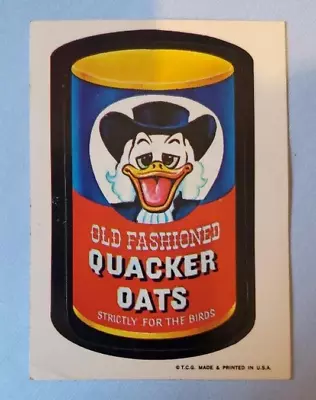 Quacker Oats Topps Wacky Packages 1973 1st Series White Back Sticker • $5.99