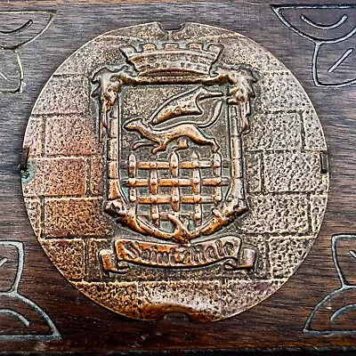 Vintage Hand Carved Brass Wooden Trinket Jewelry Box Marked • $39.99