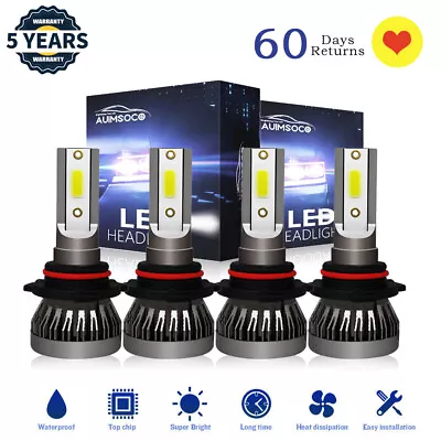 6500K LED Headlights Light Bulbs For Chevy Silverado 1500 2500HD 3500 1999-2006 • $29.99