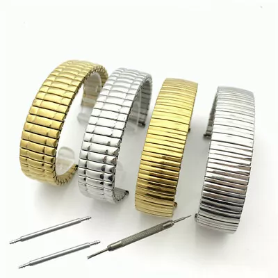 Flexible Metal Watch Straps Watchband Extension Stainless Steel With Spring Bar • £11.22