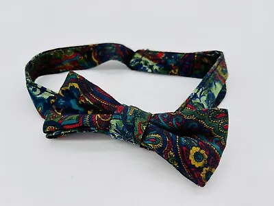 Bowtie Paisley Design Silk  Jacquard Fashion Neck Bow Tie Pre Tied Adjustable • $19.99