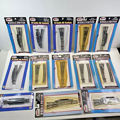 N Scale Atlas Nickel Silver Turnout Wye Switch Train Track Lot • $22.50