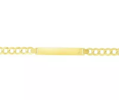 14k Solid Yellow Gold Men ID Curb Link Bracelet 10 Mm 18 Grams 8.5  • $1794