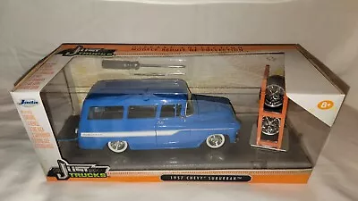 1957 Blue Chevy Suburban JADA JUST TRUCKS 1/24 DIECAST Truck New • $24.99