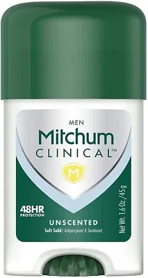 Mitchum Men Clinical Unscented Soft Solid Antiperspirant Deodorant 1.6 Oz • $20.99