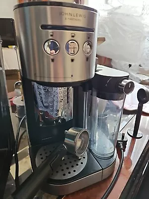 John Lewis And Partners Pump Espresso Coffee Machine With Milk Frother. • £40