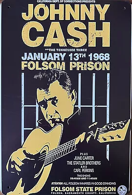 Johnny Cash MUSIC Garage Rustic Vintage Tin Signs Man Cave Shed & Bar Sign • $9.99