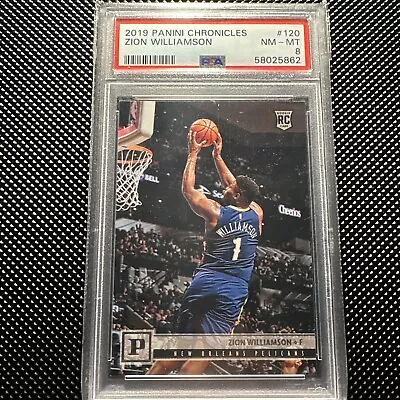 2019-20 Panini Chronicles Panini Zion Williamson RC PSA 8 Gem Mint Card #120 • $10