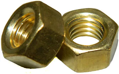 Solid Brass Machine Screw Hex Nuts 1/4-20 Qty 50 • $17.69