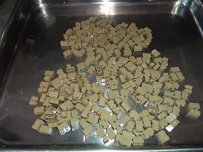 Lego Dark Tan Bulk Lot 210 Grams Of 1 X 2 Masonary Bricks • $29