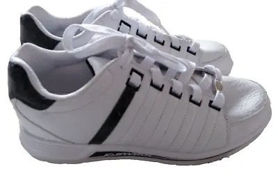 K-Swiss White Leather Classic Runners / Lace Up Size Mens US 7 EU 39.5 UK6 • $33.45