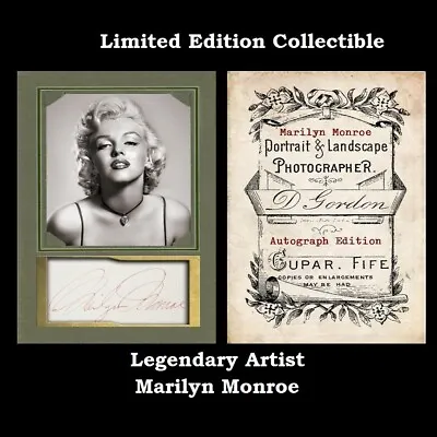 MARILYN MONROE Legends Photo Card Art Collectible Original Design Facsimile Auto • $6.39