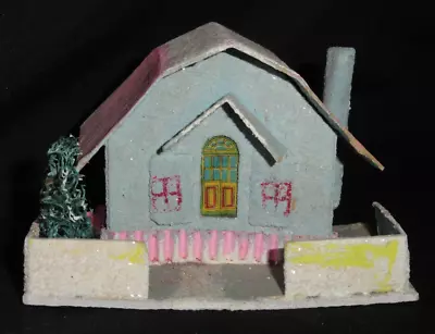 Vintage Christmas Putz Cottage House  ~ Cardboard Mica ~ Japan • $10