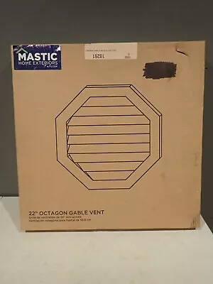 Mastic 18261 Paintable White Vinyl Octagon Gable Vent 22  NEW • $34.93