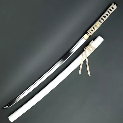 Musha 39  Zetsurin Razor Sharp Handmade Katana Samurai Sword (White) • $163.99