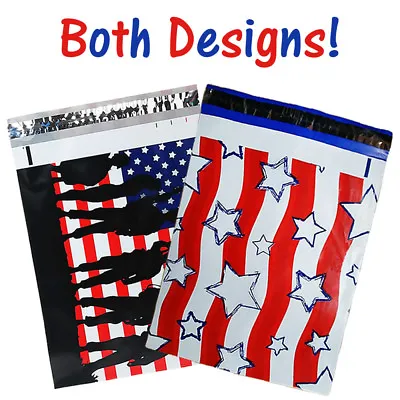 Military Soldier Patriotic Flag Poly Mailers Flat Shipping Envelope Bags • $29.50