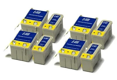 £28.98 • Buy 4x Black & 4x Colour Compatible (non-OEM) Ink Cartridges To Replace T007 & T008