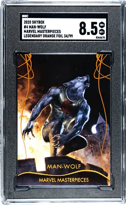 MAN WOLF 2020 Marvel Masterpieces Legendary Orange #4 /99 SGC 8.5 • $44.54