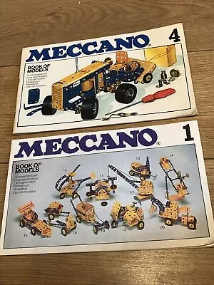 Meccano Instructions Book Of Models 1 And 4 (1978) Collectable • £4.80