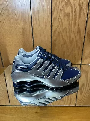 Nike Shox NZ 'Metallic Silver Midnight Navy' - 378341 402 S 8.5 • $349.99