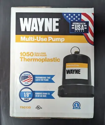 Wayne 1050GPH Thermoplastic Multi-Use Pump TSC130 #56517 BRAND NEW • $54.66