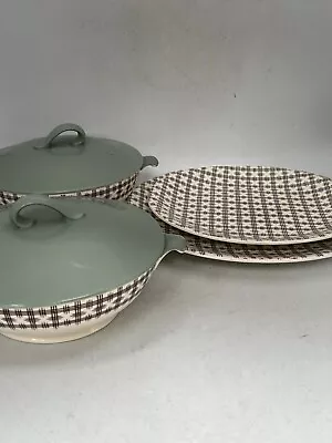 Grindley Rialto 2 Plates & 2 Lidded Serving Dishes Damages Some Chips Cracks #LH • £12.99