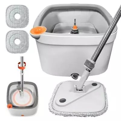 Spin Mop And Bucket System Includes Spin Mop Dual Compartment Mop Bucket And • $24.59