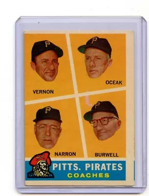 1960 Topps Coaches Mickey Vernon Pittsburgh Pirates #467 🚀😳💥 VG • $1.99