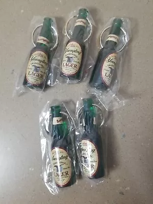 Lot Of 5 NEW Yuengling Lager Beer Bottle Opener Keychains Bottle Shaped PA • $24.95