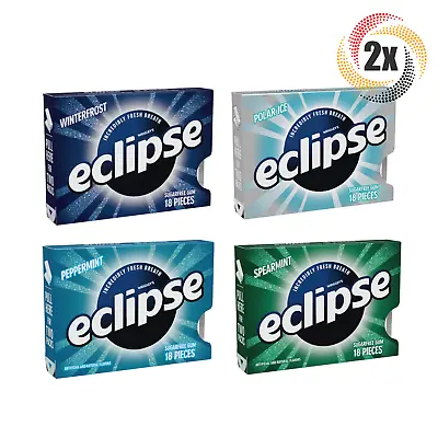 2x Eclipse Variety Pack Sugar Free Chewing Gum ( 18 Piece Packs ) Mix Flavors! • $9.92