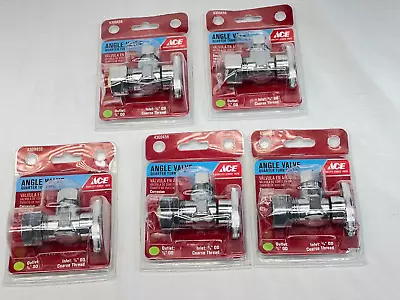 Lot Of 5 Ace 4309456 Angle Vavle Quarter Turn 5/8 OD Inlet  Thread 3/8 Outlet • $50