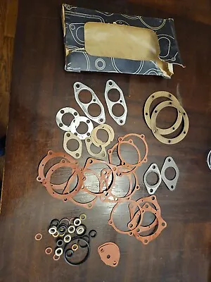 VW BUS BUG OLD STOCK GASKETS 1300 1500 1600 Exhaust Flange Intake Oil 1960 70s  • $10