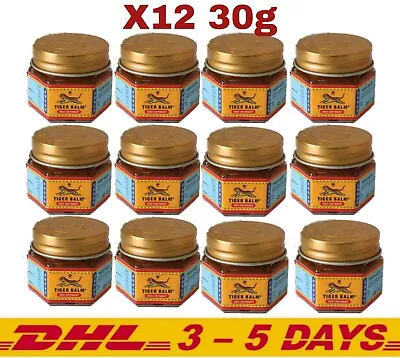 Tiger Balm Red Ointment Thai Herbal Massage Balm Aroma Relaxing  12 X 30g • $92.04