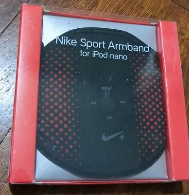 Nike Sport Armband For Ipod Nano Black Red- Hiking Running--Free Shipping • $6.89