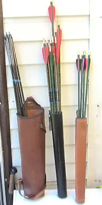 Vintage Bear Archery Mixed  Lot 3 Quivers 21 Arrows • $75