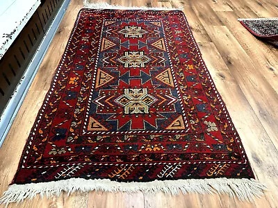 Genuine Handknotted Persian Carpet Oriental Carpet Runner Kazak 138 X 79 • £0.85